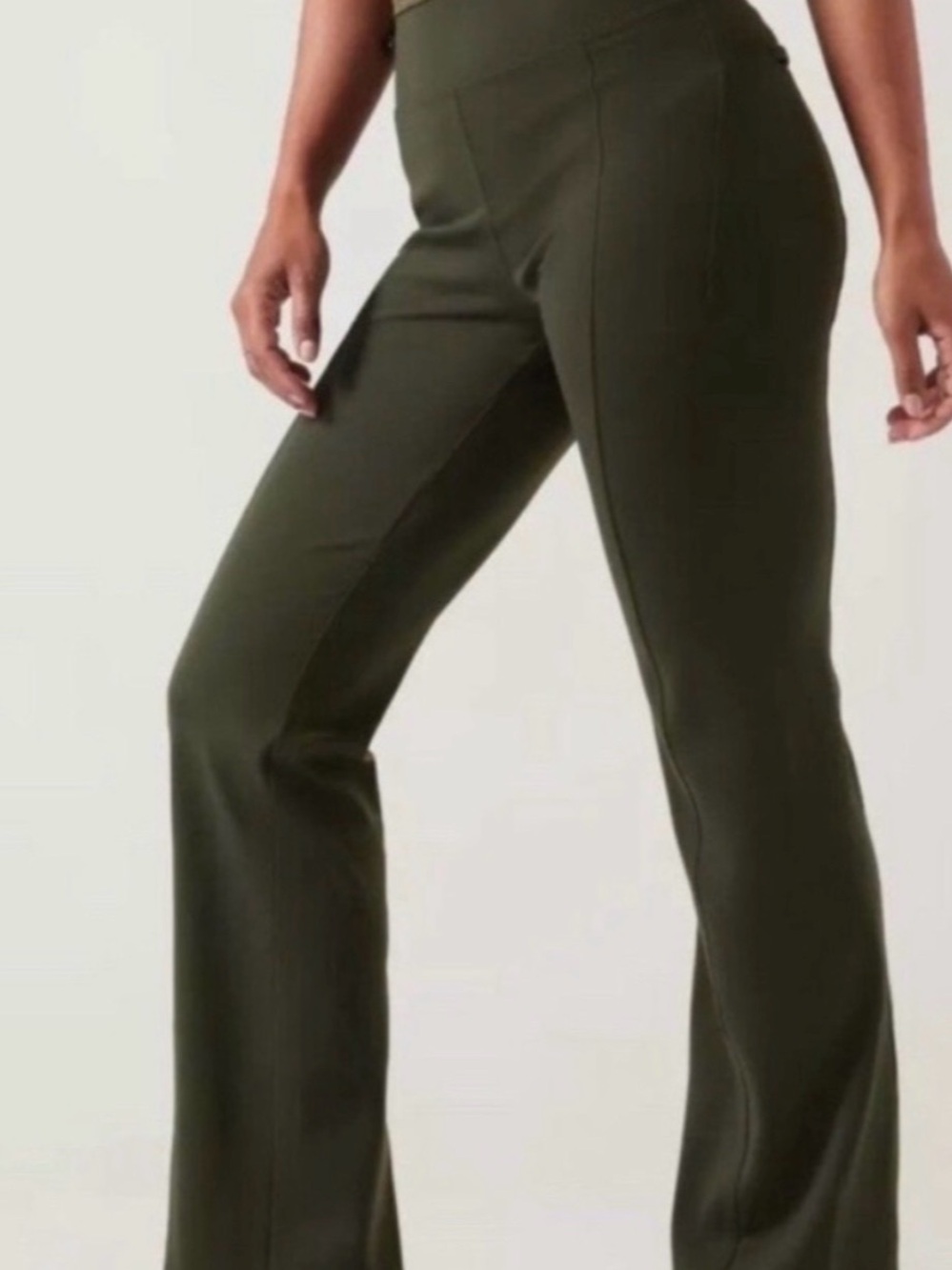 Athleta Delancey Olive Green Bootcut Flare Pants